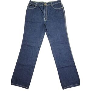 Vintage Beau Jacques Dark Blue Denim Western Cowgirl Jeans Women's 38x35